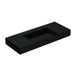 Mai & mai lavabo suspendu vasque � poser gris noir 120x48x13cm evier lave mains salle de bain sans trop ...