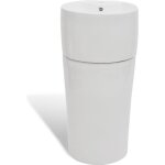 Vidaxl lavabo trou de trop - plein robinet cramique blanc salle de bain vasque 141942