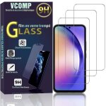 Vcomp� pour samsung galaxy s23 fe 6. 4: lot - pack de 3 films de protection �cran verre tremp�