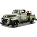 V�hicule miniature - maisto - ford f1 - harley davidson panhead 1942 - �chelle 1 / 24 - vert