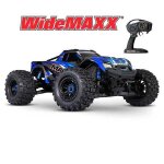 V�hicule radiocommand� maxx 4x4 widemaxx 1 / 10 brushless bleu - traxxas