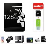 Vehoot v13 carte m�moire micro sd 128go class 10 adaptateur sd + lecteur de cartes noir