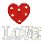 Lampe dcorative de lamour lampe love  lettre en forme de c?ur dcoration de la fte des mres cadeau ...