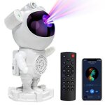 Veilleuse projecteur astronaute led - ciel etoile galaxie nbuleuse - kingcenton - haut - parleur bluetooth ...