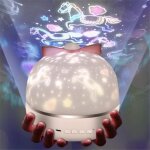Veilleuse projecteur b�b� - voly - rotation 360� - lumi�re �toil�e - musique - rechargeable usb
