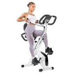 V�lo dappartement pliant roue dinertie de 25 kg 8 niveaux de r�sistance r�glable avec dossier et cordon ...