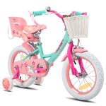 V�lo denfant - hiland - joystar - 14 pouces - vert - avec roues auxiliaires