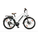Vlo lectrique trekking ncm milano t3 taille 28 batterie 48v 12ah 576wh 7 vitesses blanc mat