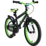 Vlo pour enfants - bikestar - 18 pouces - noir vert - vtt