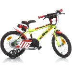 Vlo enfant garon sportivo 16 pouces freins sur le guidon roues de stabilisation jaune