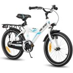 V�lo denfant - hiland - 18 pouces - stabilisateurs - selle r�glable - pr�mont� � 90%