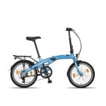 Vlo pliant pacto three - cadre en aluminium - 6 vitesses shimano - bleu