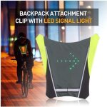 Vélo réfléchissant gilet lumière sac À dos led sans fil sécurité tournant signal lumière gilet pour rouler ... Vélo réfléchissant gilet lumière sac À dos led sans fil sécurité tournant signal lumière gilet pour rouler ...