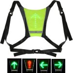V�lo r�fl�chissant gilet lumi�re sac � dos led sans fil s�curit� tournant signal lumi�re gilet pour rouler ...