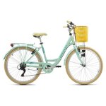 Vlo ville 26 - ks cycling - cantaloupe - femme - 6 vitesses - vert - taille de cadre 48 cm