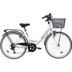 Vlo vtc city femme - vlo 26 - 6 vitesses - shimano ty21 - accessoires city inclus