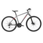 Velo vtc trekking 28 homme semi rigide kross evado 4. 0 taille m(19)aluminium gris / orange