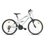 Vlo vtt 24 tout suspendu freerider quip de 18 vitesses par poignes gripshift et drailleur shimano ...