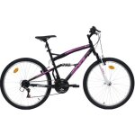 Vlo vtt 26 tout suspendu femme - cadre suspendu - fourche tlescopique - 18 vitesses - freins v - brake ...