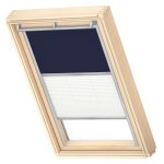 Velux store original duo occultant bleu fonc cadre argent dfd uk08