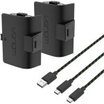 Pack double batterie rechargeable - venom - 1100mah - noir - xbox series x / s & one - usb