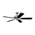 Ventilateur de plafond - westinghouse - cyclone - 5 pales - noir - argent - 132 cm