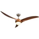 Ventilateur de plafond 52 - klarstein monteverde - plafonnier - d�bit dair - 8. 376m� / h - 3 pales - ...