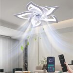 Ventilateur plafond 6 vitesse dimmable eclairage 3 couleurs avec t�l�commande - contr�le app dia. 69 ...