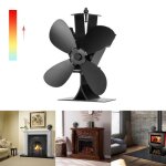 Ventilateur pour poele - 4 pales silencieux aliment� par la chaleur pour po�les � bois et chemin�es