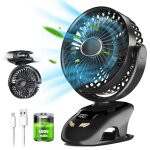 Ventilateur portable 6000mah 5 vitesses de vent autonomie 7 - 24 heures ventilateur de bureau aromath�rapie ...