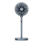 Ventilateur sur pied - rowenta - turbo swift silence qv5041f0 - bleu gris - garantie 2 ans