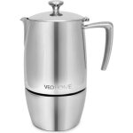 Veohome - cafetière italienne inox incassable - 10 tasses expresso 500ml - compatible induction gaz céramique ... Veohome - cafetière italienne inox incassable - 10 tasses expresso 500ml - compatible induction gaz céramique ...