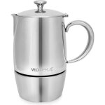 Cafetière italienne inox incassable - veohome - 6 tasses expresso 300ml - compatible induction gaz céramique ... Cafetière italienne inox incassable - veohome - 6 tasses expresso 300ml - compatible induction gaz céramique ...