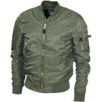 Bomber homme - mfh - kaki - slim fit - d�perlant - 100% nylon