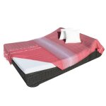 V�ritable fouta tunisienne xxl 2m x 3m tissage � plat 100% coton 380g - rouge vermeil et blanc - vivezen ...