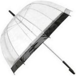 Parapluie - golddigga - cloche dome anglais - noir transparent - poign�e ergonomique - pvc r�sistant