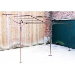 V�ritable pergola abris de terrasse tonnelle de jardin en acier brut oxyd� 300x310x385cm