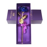 Vritable rose recouverte dune feuille dor 24 carats cadeau idal pour la saint - valentin ou le mariage ...