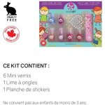 Vernis  leau pelables mini manucure - suncoatgirl - bleu - ludique et naturel