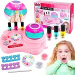 Kit maquillage enfant avec vernis  ongles pelable - coffret jeu de rle beaut jouet pour filles