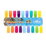 Ocibel - nuancier 9 vernis semi permanent lollilac collection bienvenue  ibiza - brillant et mat