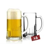 Verre a biere personnalisable (lot de 6) ? pack de 6 verres a biere originaux 50cl avec gravure laser ...