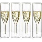 Verres � champagne - classics - double paroi - cristal - blanc - durable et l�ger
