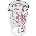 Verre doseur - pyrex - 0. 5 l - translucide - rouge - graduations rouges