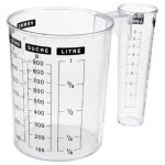 Verre doseur double 18cm transparent