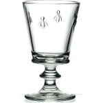 Verre  pied 24 cl abeille - lot de 6 - larochre - verre press - transparent - rsistant