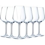 Verres � pied - luminarc - vinetis - lot de 6 - 40 cl - verre ultra transparent