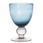 Verre  pied artisan bull 28 cl bleu (lot de 6) - table passion