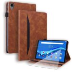 Verre tremp� + coque pour lenovo tab m8 tb - 8505f - tb - 8505x housse tablette �tui marron de cover ...