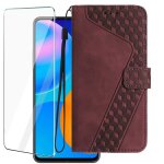 Verre tremp + etui pour iphone 6 - 7 - 8 - se 2020 4. 7[magntique] fentes pour cartes housse en pu ...